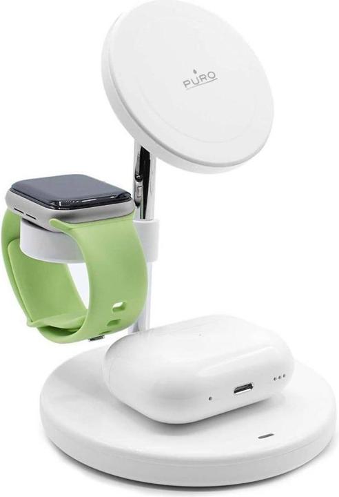Immagine prodotto SBS Stazione di ricarica induttiva 3-in-1 Puro MagSafe bianca (15 W)