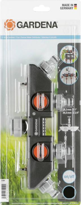 Produktbild Gardena 4-Wege-Verteiler (4 Wege Verteiler, 101.60 mm)
