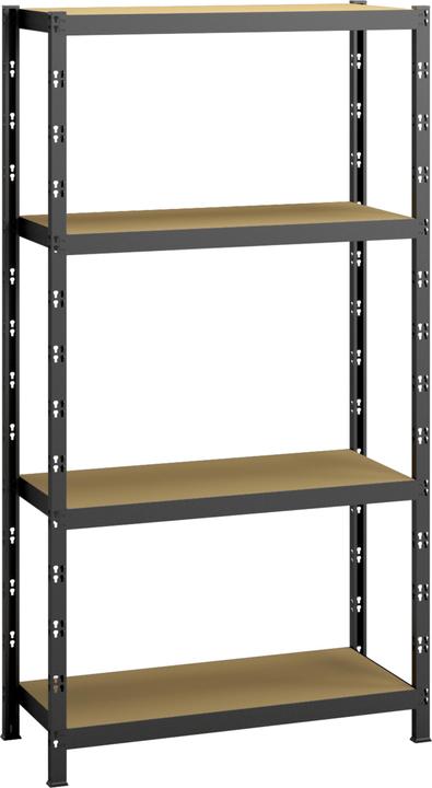 Schulte Regalwelt Steck-Grundregal Schulte anthrazit 1930x1280x600 mm 4 Bden Tragkraft 800 kg