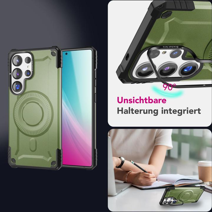 Image du produit Nalia Granite - Armor Panzer Hülle mit MagSafe Ring und Ständer - Military Hardcase (Samsung Galaxy S25 Ultra)