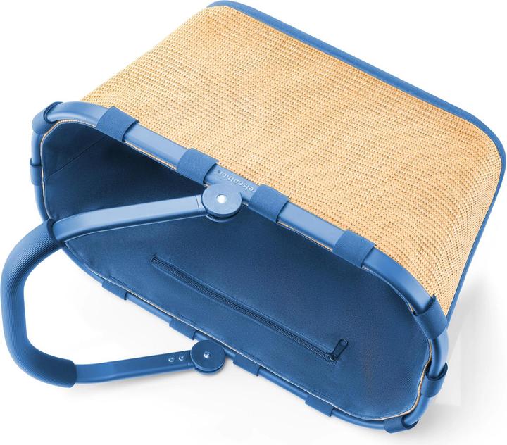 Actual product image reisenthel Einkaufskorb Carrybag Frame Raffia Blue