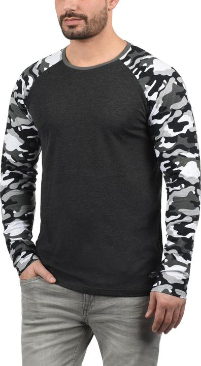 Immagine prodotto Solid Cajus Maglietta A Manica Lunga Top Camouflage Da Uomo Con Girocollo Con Stampa In Cotone 100% (L)