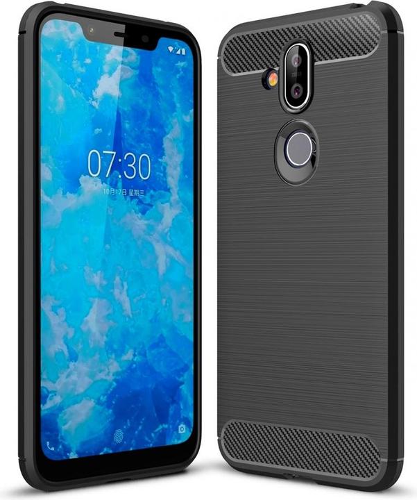 Produktbild Screenguard Nokia 8.1 Hülle Carbon Brushed Soft TPU (Nokia 8.1)