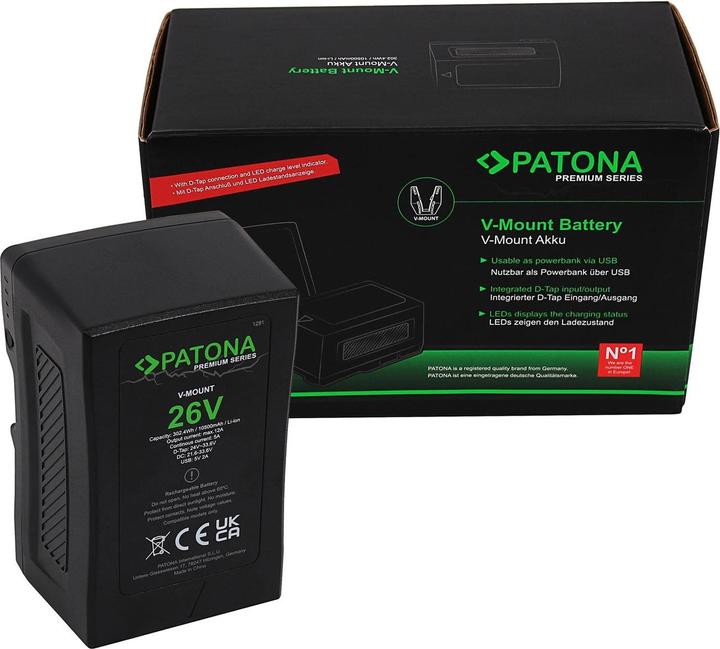 Produktbild Patona Premium Akku für LED-Lampen und Videokameras (Kamera Akku)