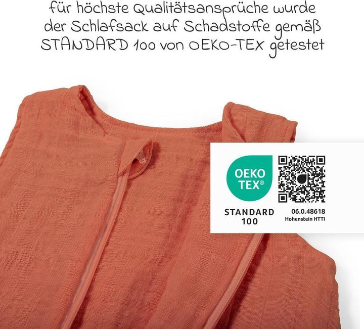 Produktbild Makian Schlafsäcke Musselin-Schlafsack - Terracotta - Gr. 60 (100 cm, 1.0 TOG)