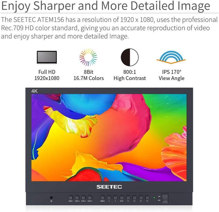 Produktbild Feelworld SEETEC ATEM156 15,6 Zoll-Live-Streaming Broadcast Director Monitor (15.60")