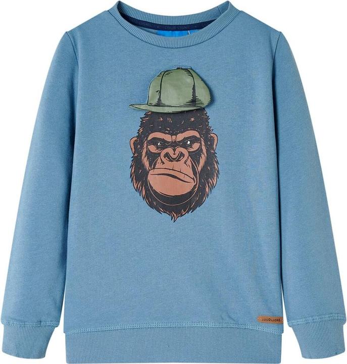 VidaXL Kinder-Sweatshirt Mittelblau 116,Material: 92 % Baumwolle. 8 (116)