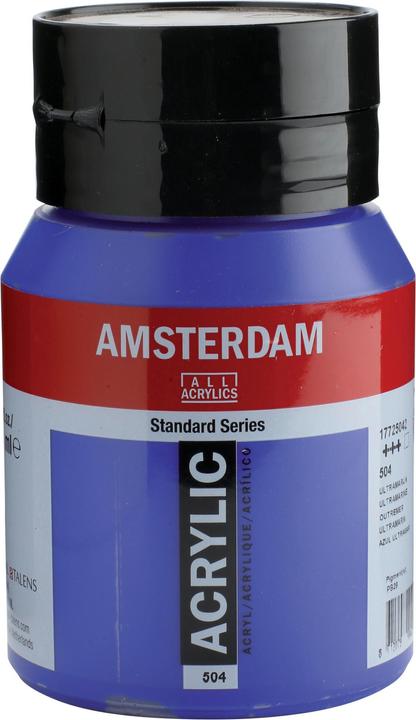 Talens Amsterdam Standard Series Acryl Flasche 500 ml, ultramarin (Ultramarine, 500 ml)
