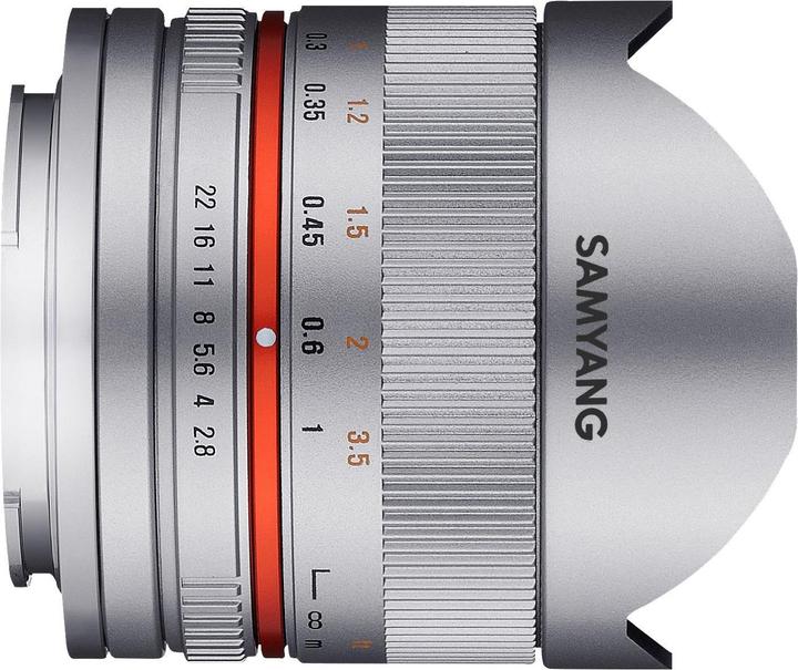 Produktbild Samyang 8mm f/2.8 II - Fujifilm X (Silver) (Fujinon XF, APS-C / DX)