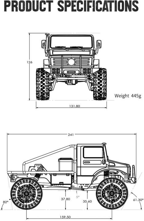 Actual product image Absima CR18P 2024 T-Hunter BLS Brushless 1:18 RC model car electric crawler Allr
