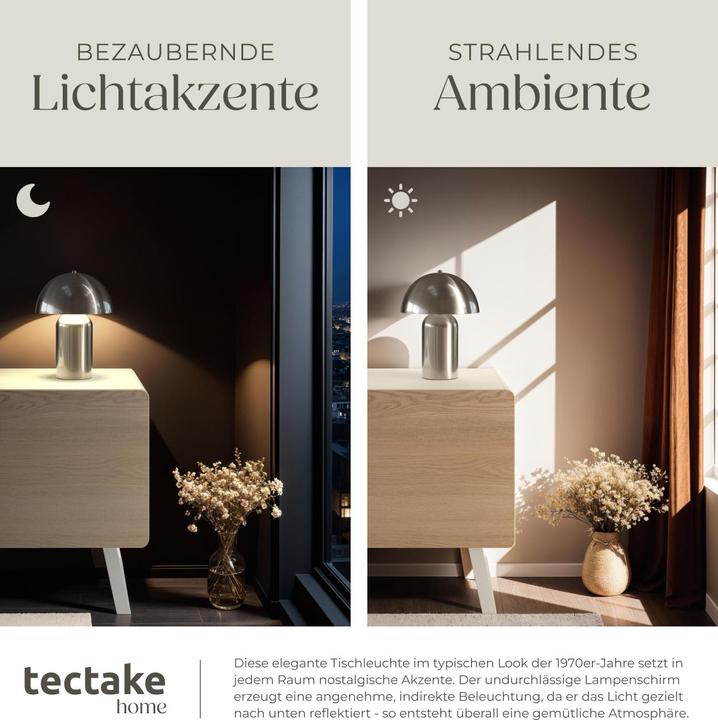 Produktbild tectake Kleine Retro-Tischlampe Kade, dimmbar, 40W