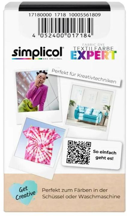 Actual product image Simplicol Textile dye expert, midnight black 150 g (Midnight black, 150 ml)