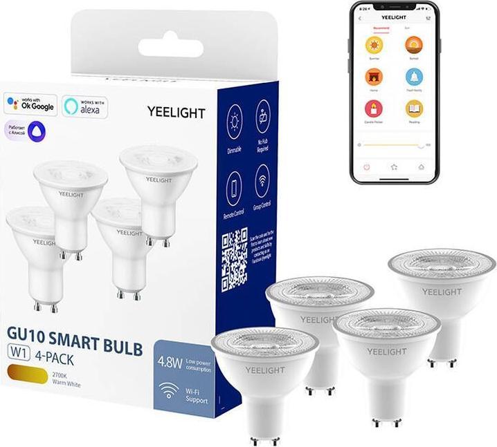 Actual product image Yeelight Smart Bulb (GU10, 4.80 W, 350 lm, 4 x, G)
