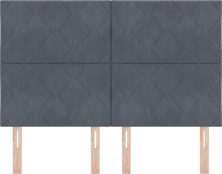 Produktbild VidaXL Kopfteil Diamantblock-Design Dunkelgrau 140 cm Velours (40 x 7 cm)