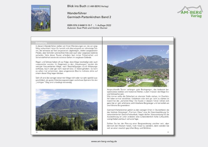 Actual product image Wanderführer Garmisch-Partenkirchen Band 2 (German, Lady Plott, Günter Durner, 2021)