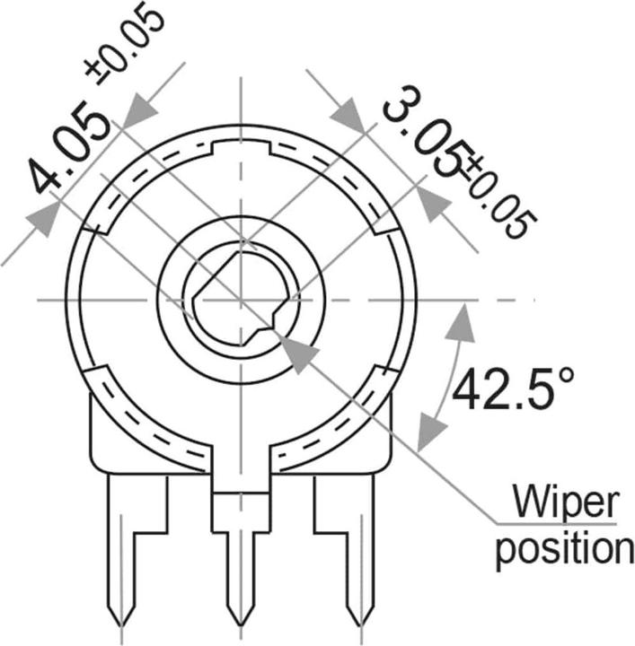 Produktbild Piher Potentiometer PT-15NH05, 100 KΩ, stehend