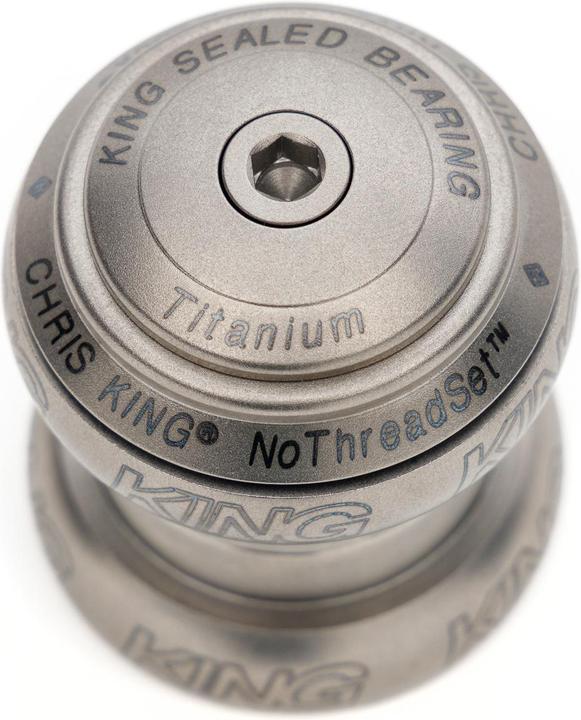 Actual product image Chris King NoThreadSet Titanium Headset, Steel-Bearings, 1 1/8", GripLock, Bold, EC34/28.6 | EC34/30