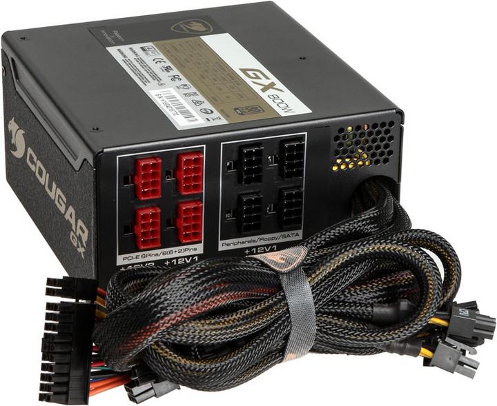 Actual product image Cougar GX 800 V3 80 Plus Gold modular power supply unit (800 W)