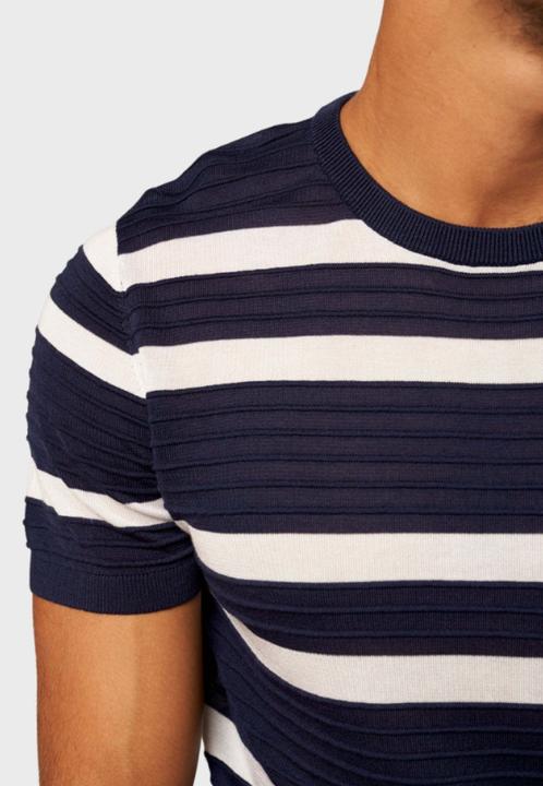 Produktbild Bellemere T-shirt Striped Short-Sleeve Tencel T-Shirt (L)