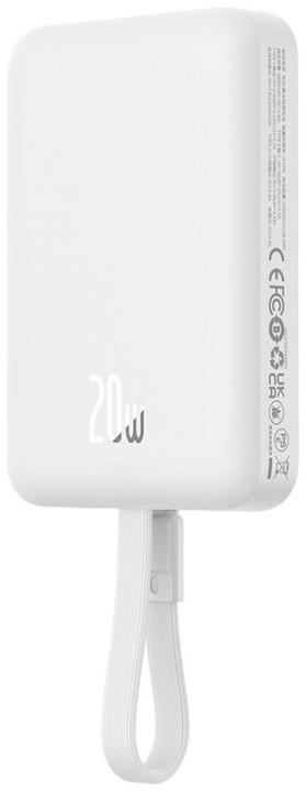 Productafbeelding Baseus Powerbank Magnetic Mini 10000mAh 20W MagSafe (wit) (10000 mAh, 20 W, 20 Wh)