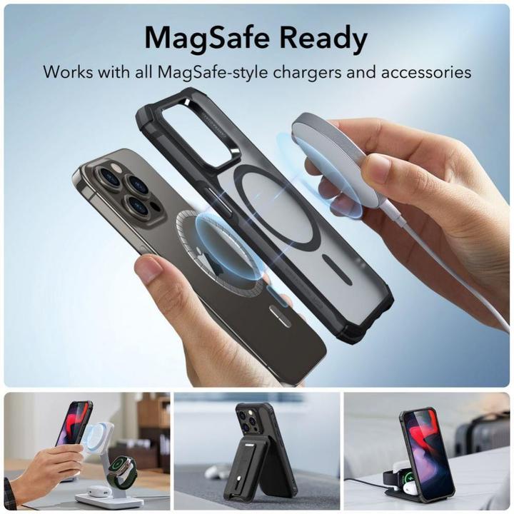 Produktbild ESR Air Armor Halolock Magsafe Iphone 15 Pro Max Frosted Black (Apple iPhone 15 Pro Max)