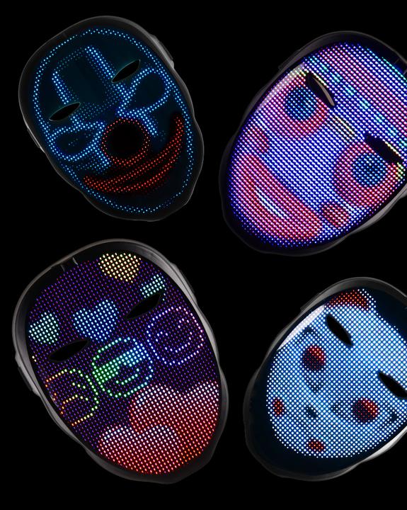 Actual product image Ueli Express App gesteuerte Party LED Bluetooth Maske