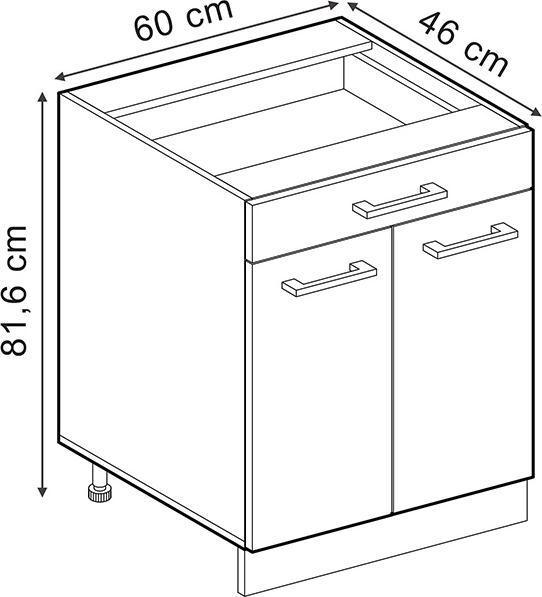 Produktbild Vicco Unterschrank R-Line (60 x 60 x 81.5 cm)