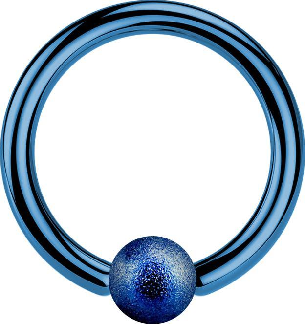 Star Piercing Ball Closure Ring dunkelblau gesprenkelt (ohne Messing, Chirurgenstahl 316L)