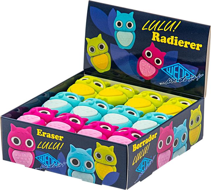 Produktbild Wedo Radierer Eulen-Motiv 24ST sortiert