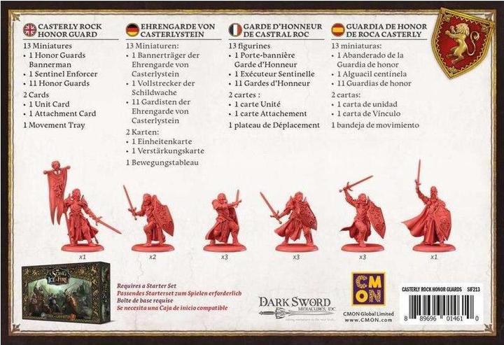 Image du produit Cmon CMND0217 - A Song of Ice & Fire Casterly Rock Honor Guard (Garde d'honneur de Castral Roc) (Allemand)