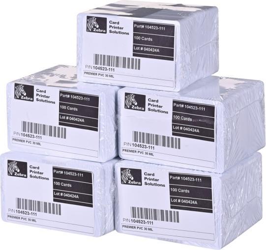Produktbild Zebra Karten Blank 0.76mm, LxB:85x54mm