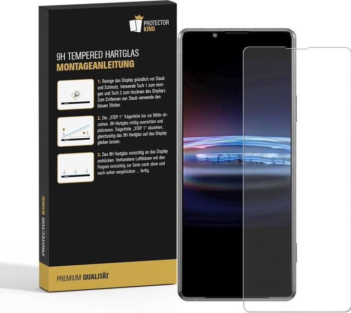 Produktbild Protectorking 1x echtes Tempered 9H Panzerhartglas 3D KLAR (1 Stück, Sony Xperia Pro-I)