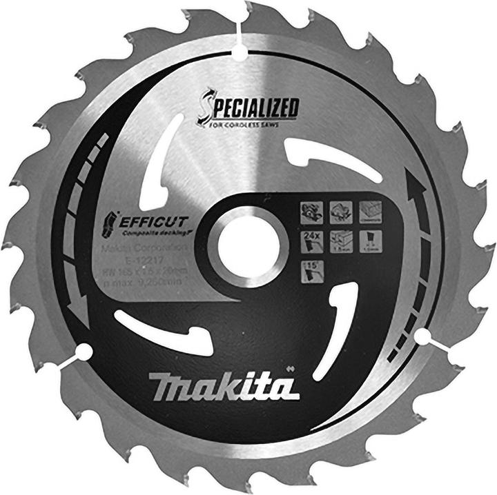 Image du produit Makita Lame de scie 165x1,5x20, 24Z EFFICUT
