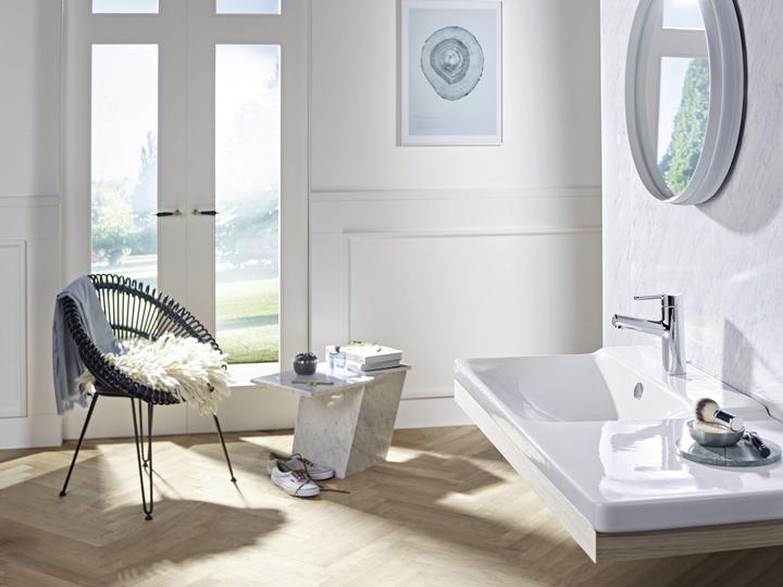 Actual product image Hansa HANSADESIGNO Style basin mixer, 119mm projection, without drain set, 51722283