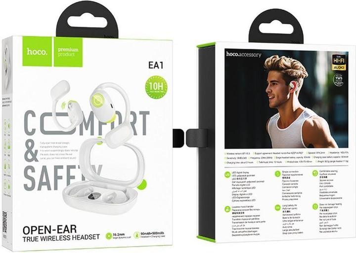 Actual product image Hoco Wireless headphones wireless earphones bluetooth TWS EA1 gray (ANC, 10 h, Wireless)