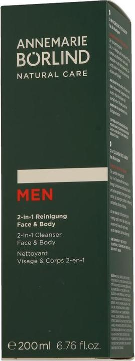 Produktbild Annemarie Börlind for Men Serie - Men System Energy Boost 2-in-1 Reinigung Face & Body (200 ml)