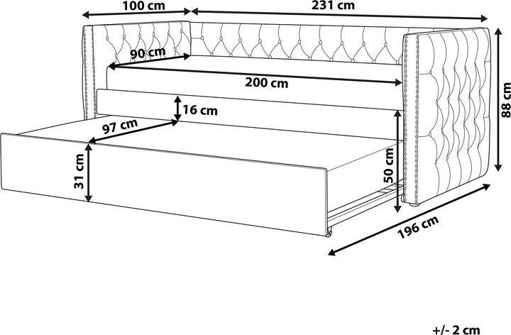 Actual product image Beliani Gassin (90 x 200 cm)