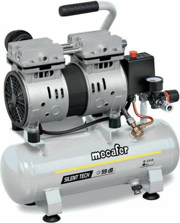 Produktbild Mecafer Luftkompressor 425523 horizontal Leise 8 bar 24 L (8 Bar, 24 l)