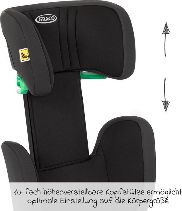 Productafbeelding Graco Junior Maxi™ R44 Kinderzitje (4-12 jaar) - Kleur: IJzer (Kinderzitje, ECE R129/i-Size standaard)