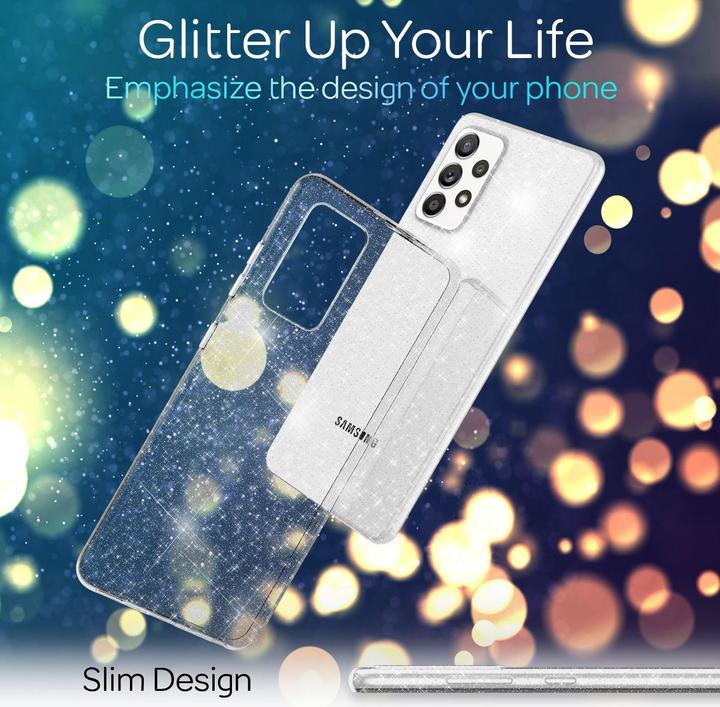 Produktbild Nalia Klare Glitzer Silikon Handyhülle (Samsung Galaxy A52)