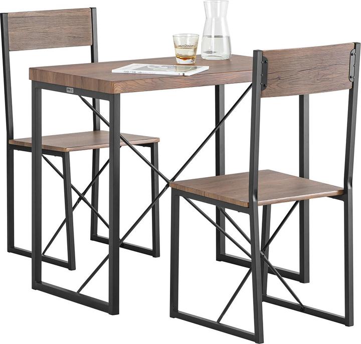 Produktbild SoBuy Esstisch mit 2 Stühlen (80 x 50 x 75 cm)