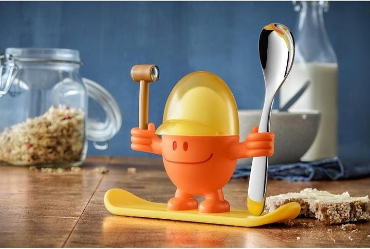 Produktbild WMF Eierbecher mit Löffel lustiger Eierbecher Kinder Kunststoff McEgg orange (1 x)