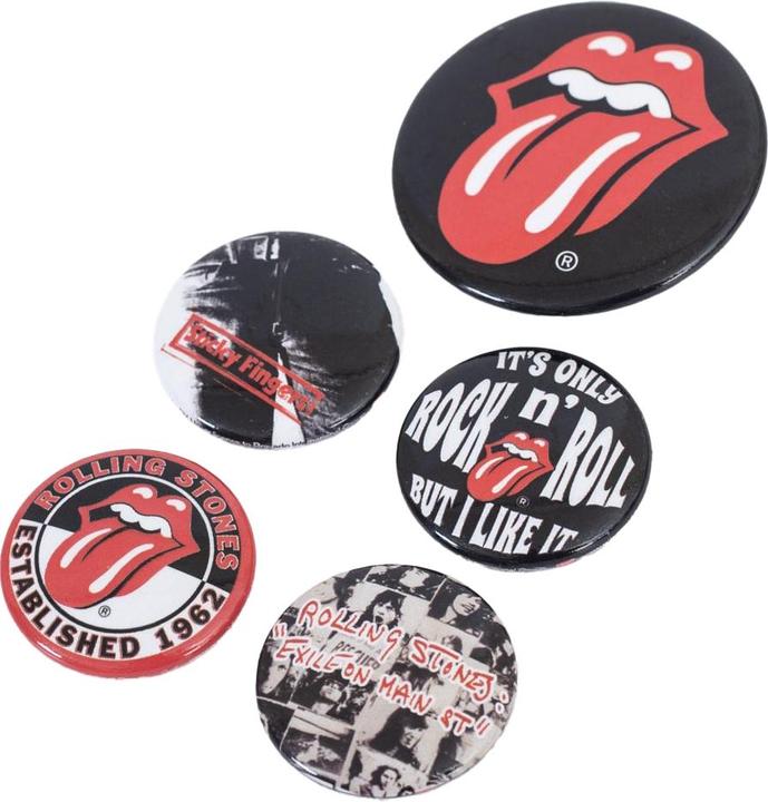 Actual product image The Rolling Stones Assorted Designs Badge Set (Pack of 5)