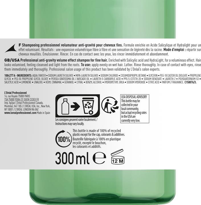 Produktbild L'Oréal Professionnel Série Expert Volumetry (300 ml, Flüssiges Shampoo)