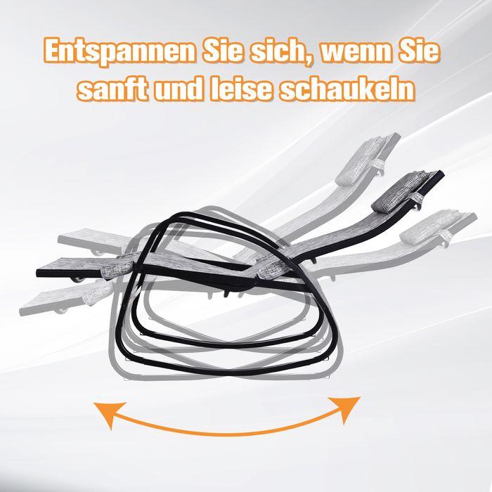 Produktbild Outsunny Schaukelliege Gartenliege mit verstellbarer Rückenlehne und Kopfkissen (94 cm)