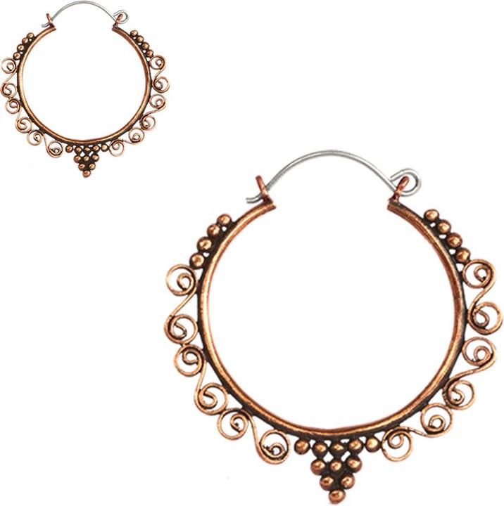 Star Piercing Ohrring rosegold Rebe mit Trauben (ohne Messing, Kupfer)