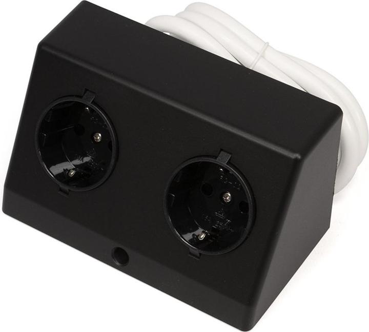 Actual product image L&S Doppelsteckdose DE 230 V, schwarz