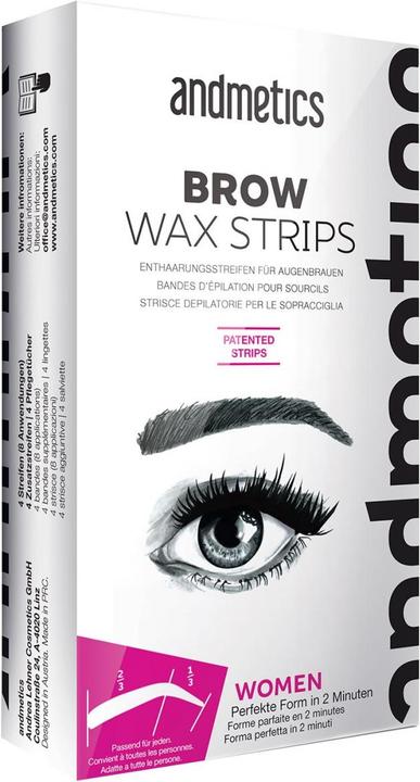 Image du produit Andmetics Bandes de cire pour sourcils Femmes (45 x, 45 g)