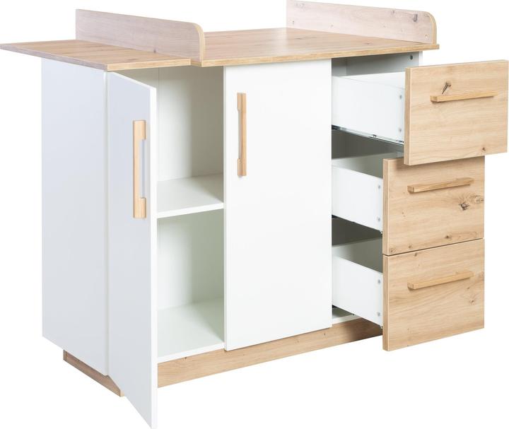 Image du produit Roba Set de chambre d'enfant Lion (Unité de changement, Lit de bébé, Armoires pour enfant)