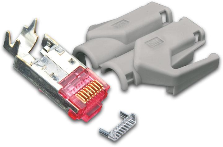 Actual product image Wirewin Plug RJ45 Hirose TM21 50 pieces, grey (Network cable plug)